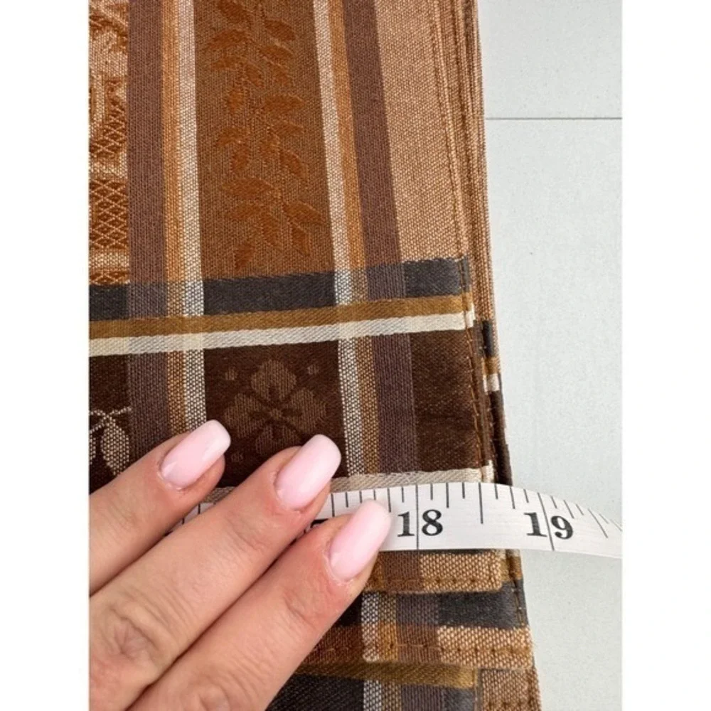 Set of 6 Brown Floral Pattern Placemats Table Mats‎ Dining Kitchen Decor